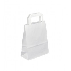 Papírová taška bílá Topcraft 18x8x22