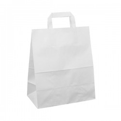Papírová taška bílá Krafter 25x14x30