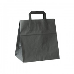 Papírová taška tmavě šedá Takeaway 26x18x27