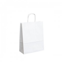 Papírová taška bílá ExtraTWIST 22x10x28