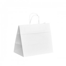 Papírová taška bílá ExtraTWIST 32x20x28